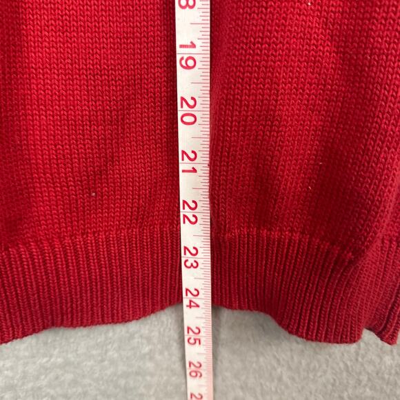 A.P.C. Men's Pima Cotton Sweater Mixed Knit Red Size S Quiet Luxury Minimalist - Picture 5 of 8